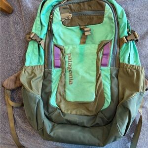 Patagonia Turquoise and Purple Backpack
